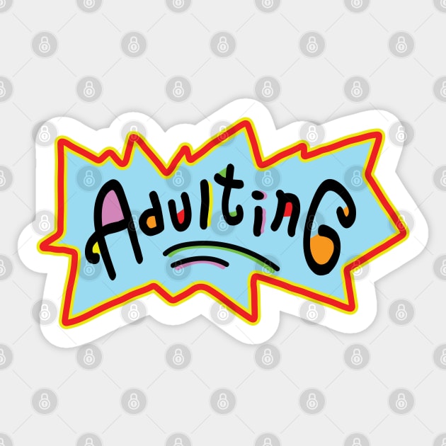 Tumblr Aesthetic Adulting Retro 90s Kid Sticker by Little Shop of Nola